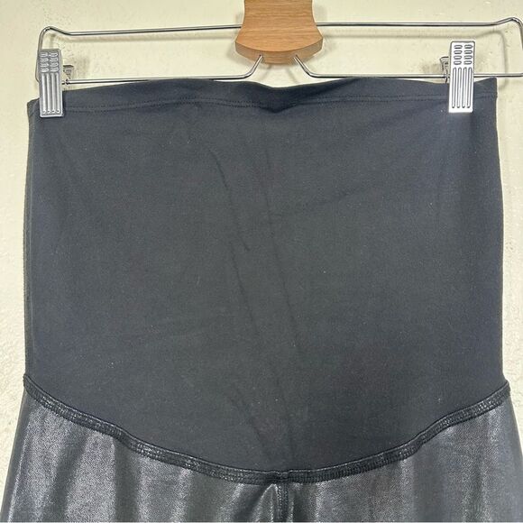 Beyond the Bump Coated Maternity Leggings in Black Size S - Picture 8 of 13